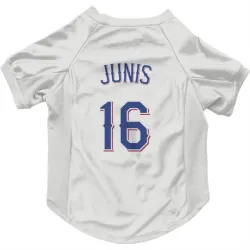 Texas Rangers Jakob Junis White Pet Jersey for Dog & Cat