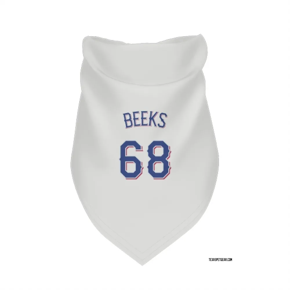 Texas Rangers Jalen Beeks White Pet Bandana for Dog & Cat