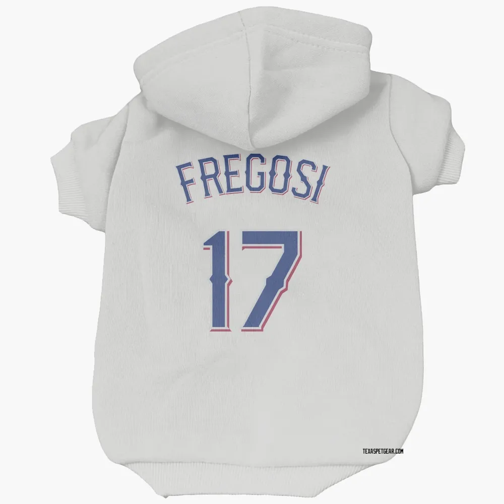Texas Rangers Jim Fregosi White Pet Hoodie for Dog & Cat