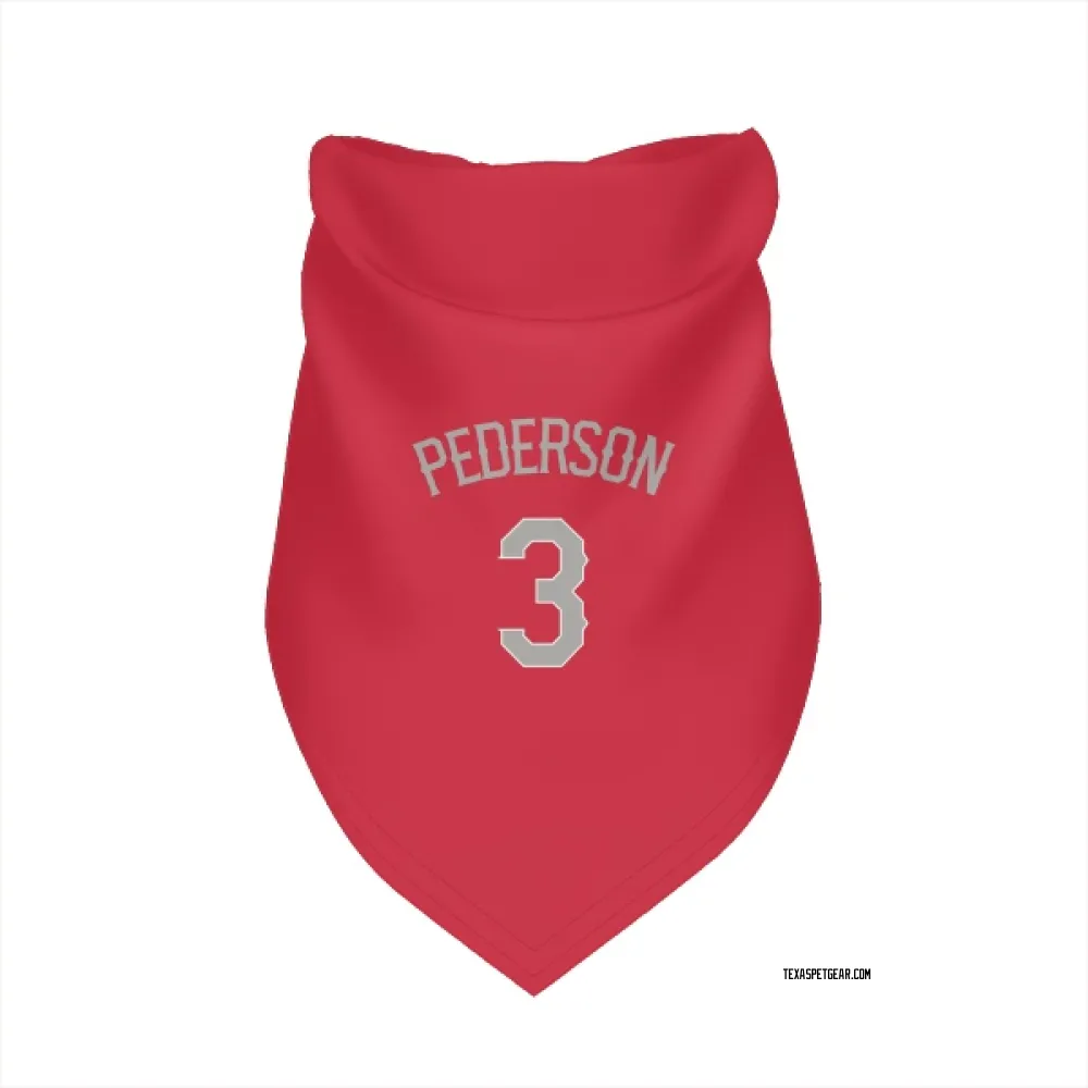 Texas Rangers Joc Pederson Red Pet Bandana for Dog & Cat