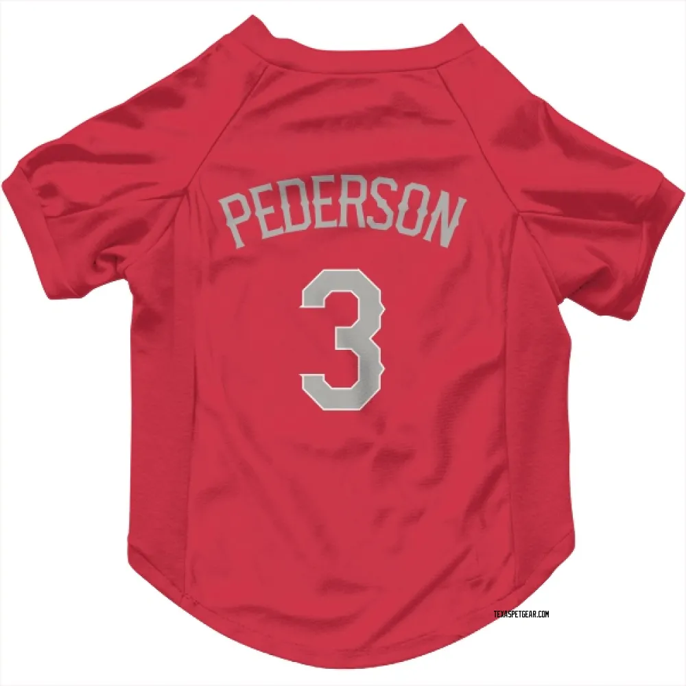 Texas Rangers Joc Pederson Red Pet Jersey for Dog & Cat