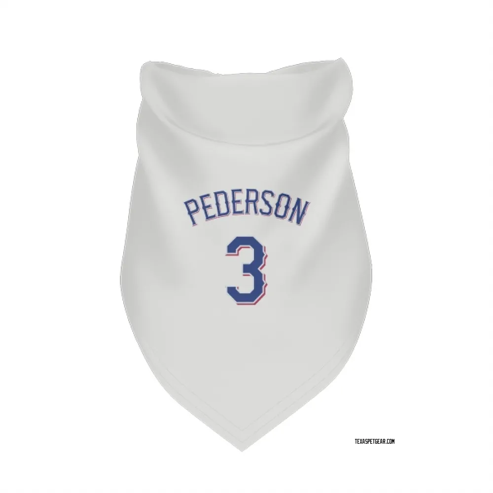 Texas Rangers Joc Pederson White Pet Bandana for Dog & Cat
