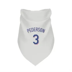 Texas Rangers Joc Pederson White Pet Bandana for Dog & Cat