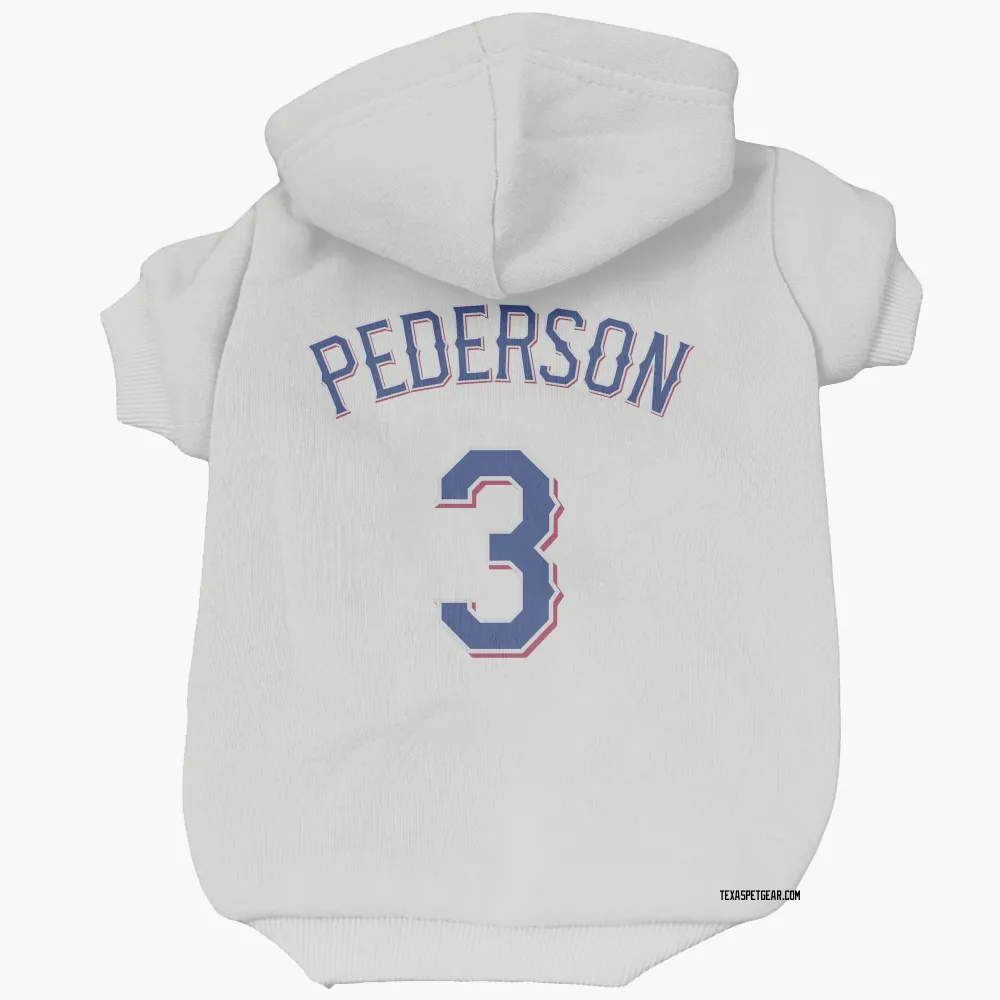 Texas Rangers Joc Pederson White Pet Hoodie for Dog & Cat