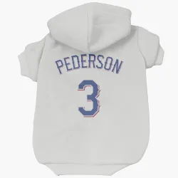 Texas Rangers Joc Pederson White Pet Hoodie for Dog & Cat