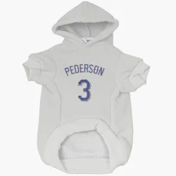 Texas Rangers Joc Pederson White Pet Hoodie for Dog & Cat