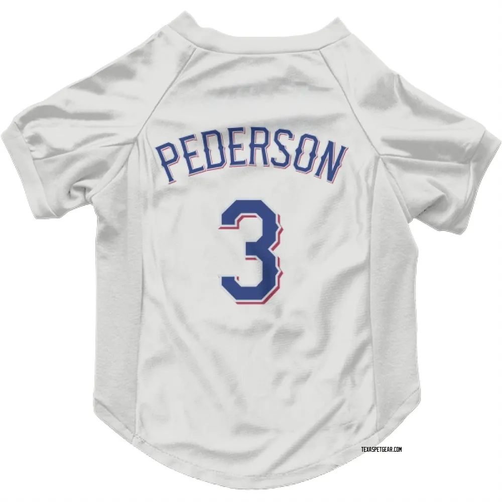 Texas Rangers Joc Pederson White Pet Jersey for Dog & Cat
