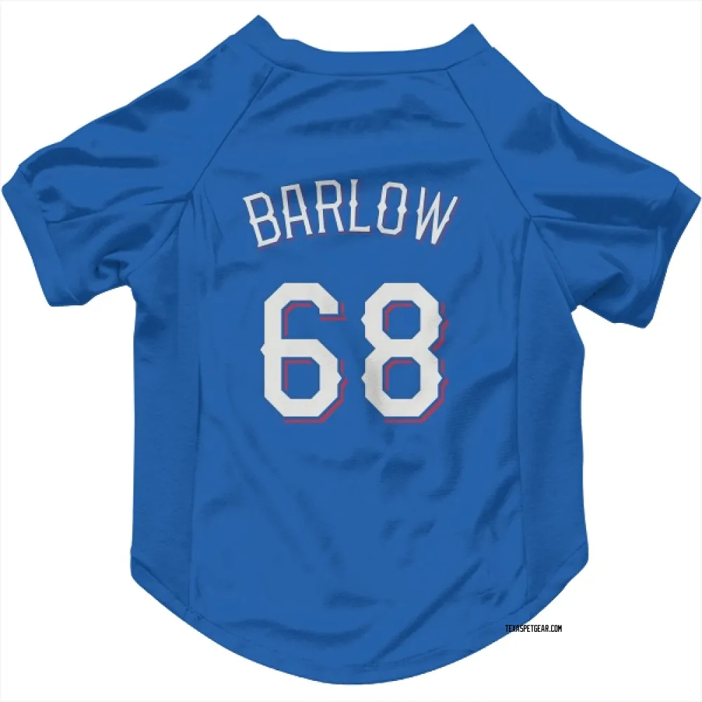 Texas Rangers Joe Barlow Royal Pet Jersey for Dog & Cat