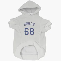 Texas Rangers Joe Barlow White Pet Hoodie for Dog & Cat