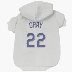 Texas Rangers Jon Gray White Pet Hoodie for Dog & Cat