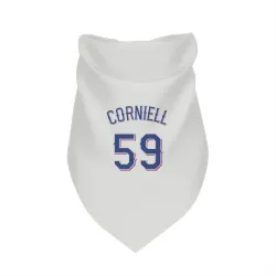 Texas Rangers Jose Corniell White Pet Bandana for Dog & Cat