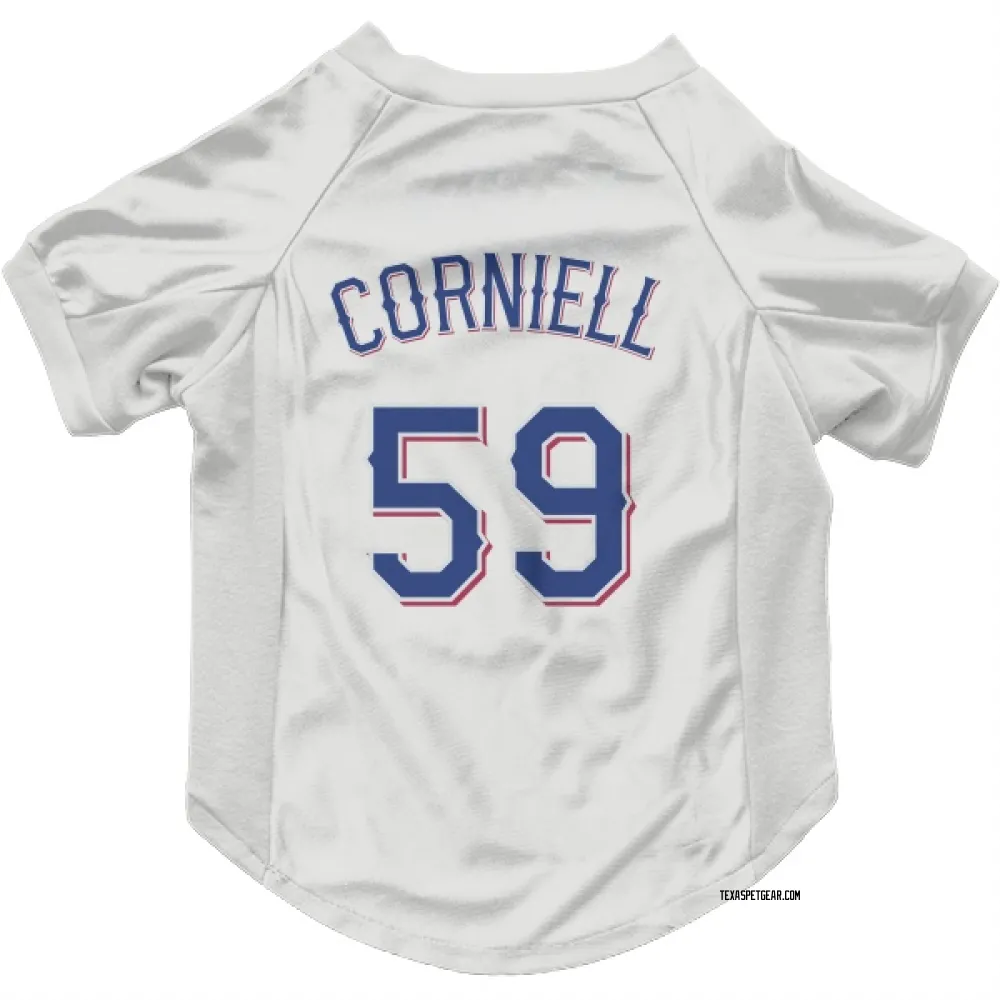 Texas Rangers Jose Corniell White Pet Jersey for Dog & Cat