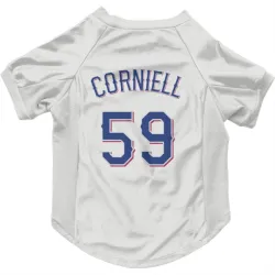 Texas Rangers Jose Corniell White Pet Jersey for Dog & Cat