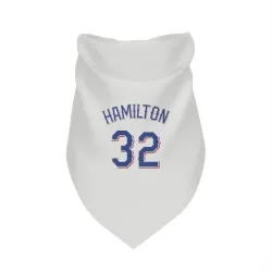Texas Rangers Josh Hamilton White Pet Bandana for Dog & Cat