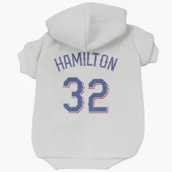 Texas Rangers Josh Hamilton White Pet Hoodie for Dog & Cat