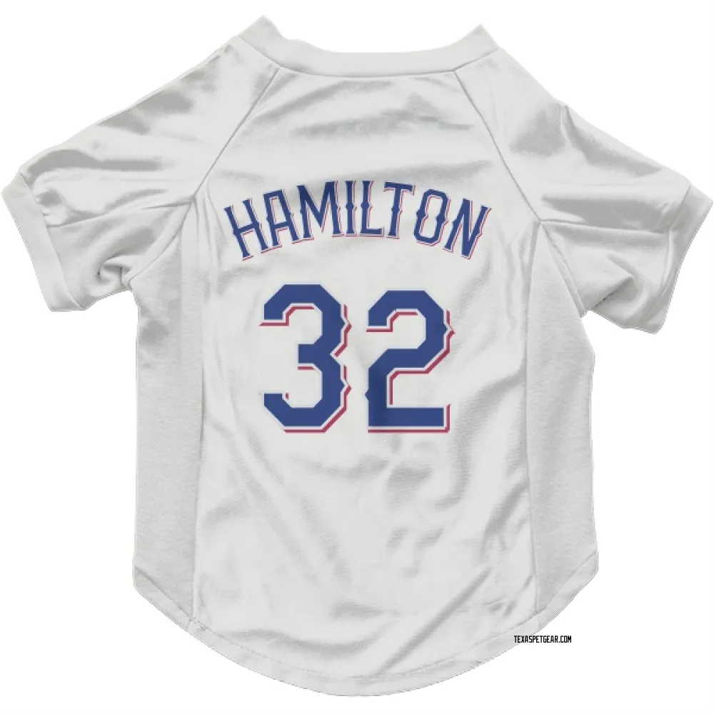 Texas Rangers Josh Hamilton White Pet Jersey for Dog & Cat