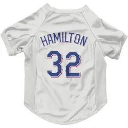 Texas Rangers Josh Hamilton White Pet Jersey for Dog & Cat