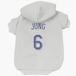 Texas Rangers Josh Jung White Pet Hoodie for Dog & Cat