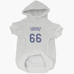 Texas Rangers Josh Sborz White Pet Hoodie for Dog & Cat