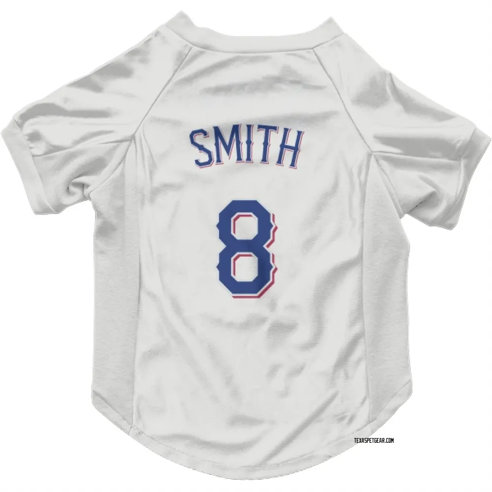 Texas Rangers Josh Smith White Pet Jersey for Dog & Cat