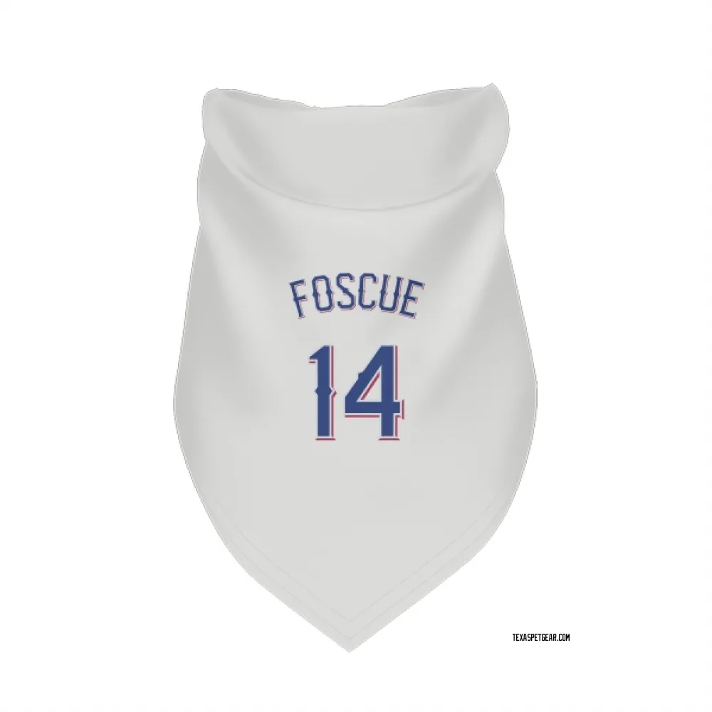 Texas Rangers Justin Foscue White Pet Bandana for Dog & Cat