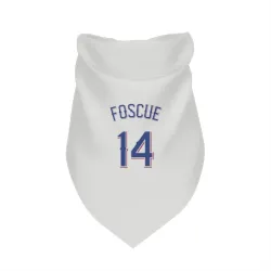 Texas Rangers Justin Foscue White Pet Bandana for Dog & Cat