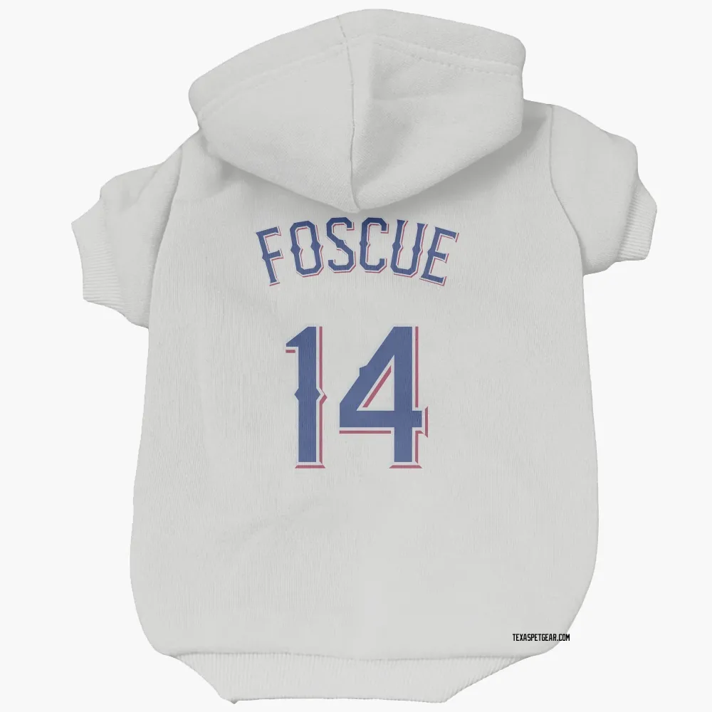 Texas Rangers Justin Foscue White Pet Hoodie for Dog & Cat