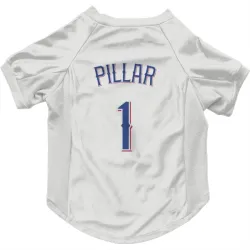 Texas Rangers Kevin Pillar White Pet Jersey for Dog & Cat