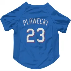 Texas Rangers Kevin Plawecki Royal Pet Jersey for Dog & Cat