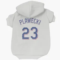 Texas Rangers Kevin Plawecki White Pet Hoodie for Dog & Cat