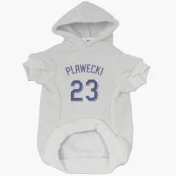 Texas Rangers Kevin Plawecki White Pet Hoodie for Dog & Cat