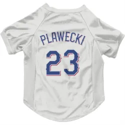 Texas Rangers Kevin Plawecki White Pet Jersey for Dog & Cat