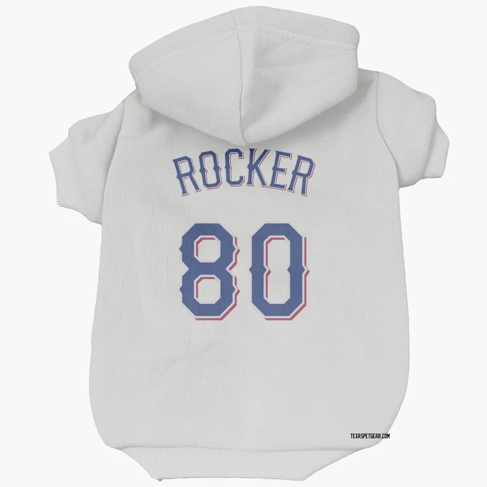 Texas Rangers Kumar Rocker White Pet Hoodie for Dog & Cat