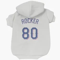 Texas Rangers Kumar Rocker White Pet Hoodie for Dog & Cat