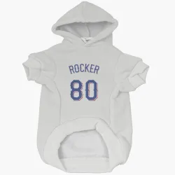 Texas Rangers Kumar Rocker White Pet Hoodie for Dog & Cat