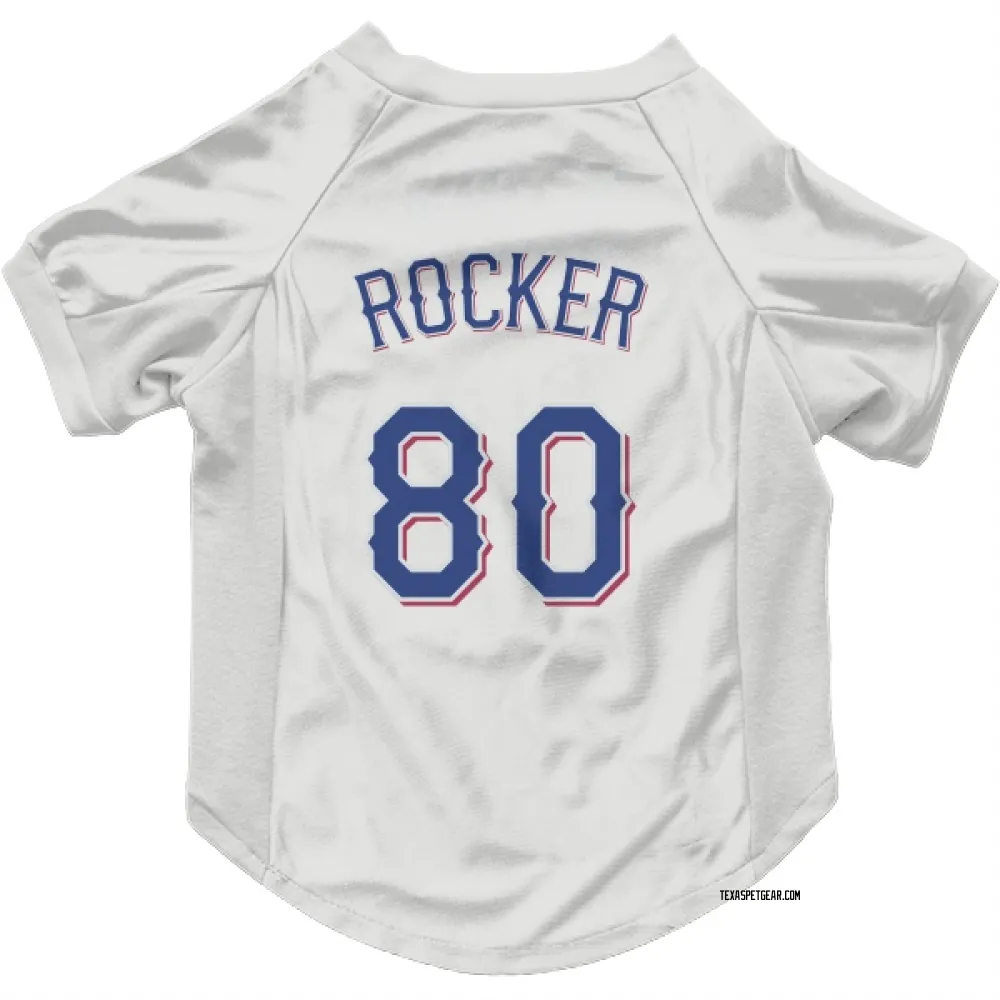 Texas Rangers Kumar Rocker White Pet Jersey for Dog & Cat