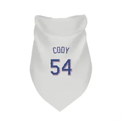 Texas Rangers Kyle Cody White Pet Bandana for Dog & Cat