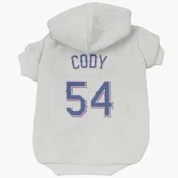 Texas Rangers Kyle Cody White Pet Hoodie for Dog & Cat