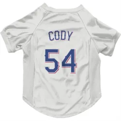 Texas Rangers Kyle Cody White Pet Jersey for Dog & Cat