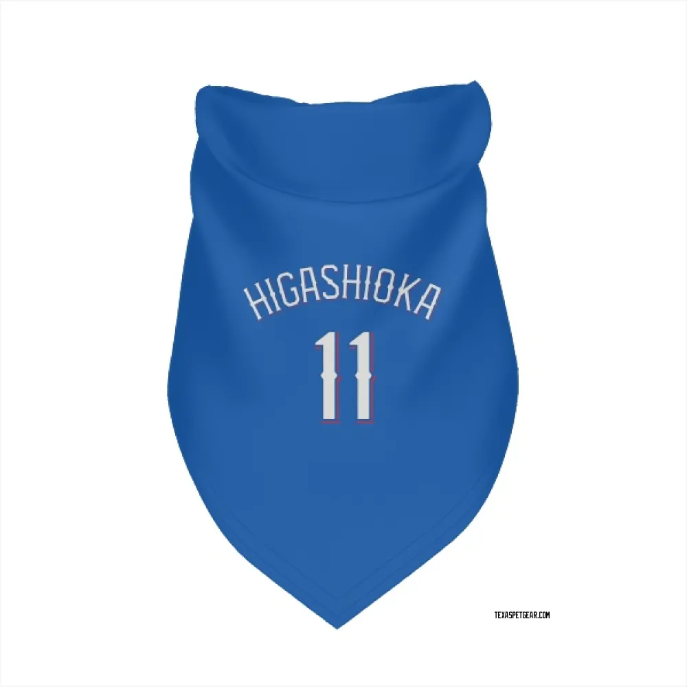 Texas Rangers Kyle Higashioka Royal Pet Bandana for Dog & Cat