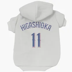 Texas Rangers Kyle Higashioka White Pet Hoodie for Dog & Cat