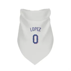 Texas Rangers Leandro Lopez White Pet Bandana for Dog & Cat