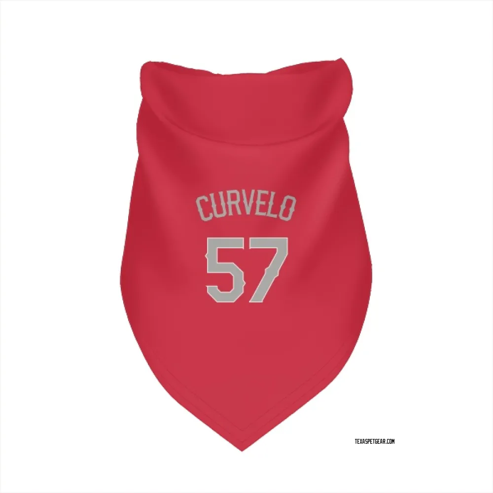 Texas Rangers Luis Curvelo Red Pet Bandana for Dog & Cat