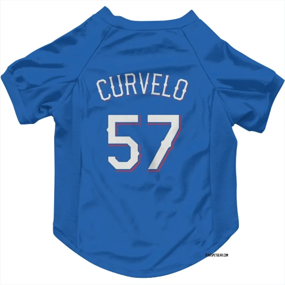Texas Rangers Luis Curvelo Royal Pet Jersey for Dog & Cat