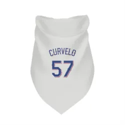 Texas Rangers Luis Curvelo White Pet Bandana for Dog & Cat