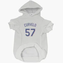 Texas Rangers Luis Curvelo White Pet Hoodie for Dog & Cat