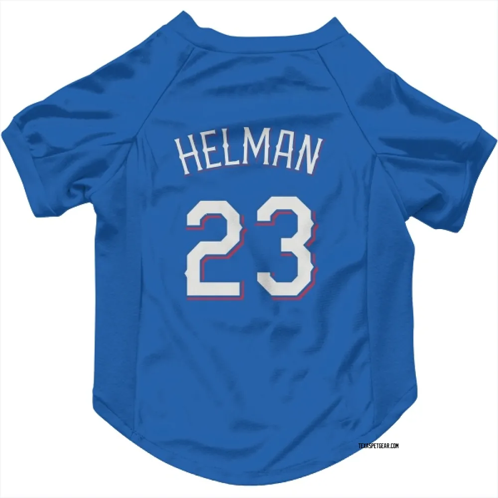 Texas Rangers Michael Helman Royal Pet Jersey for Dog & Cat