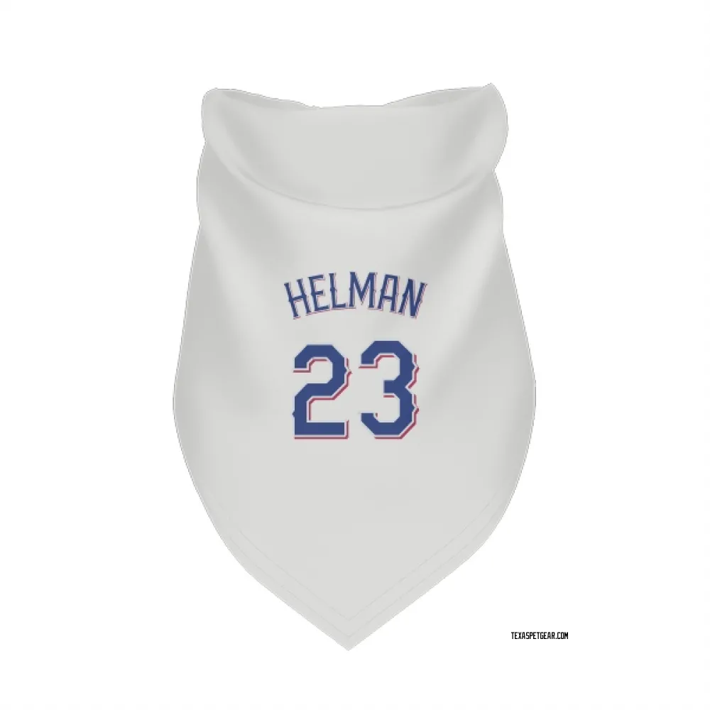 Texas Rangers Michael Helman White Pet Bandana for Dog & Cat