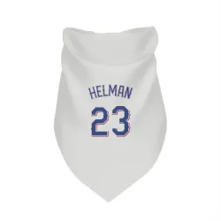 Texas Rangers Michael Helman White Pet Bandana for Dog & Cat