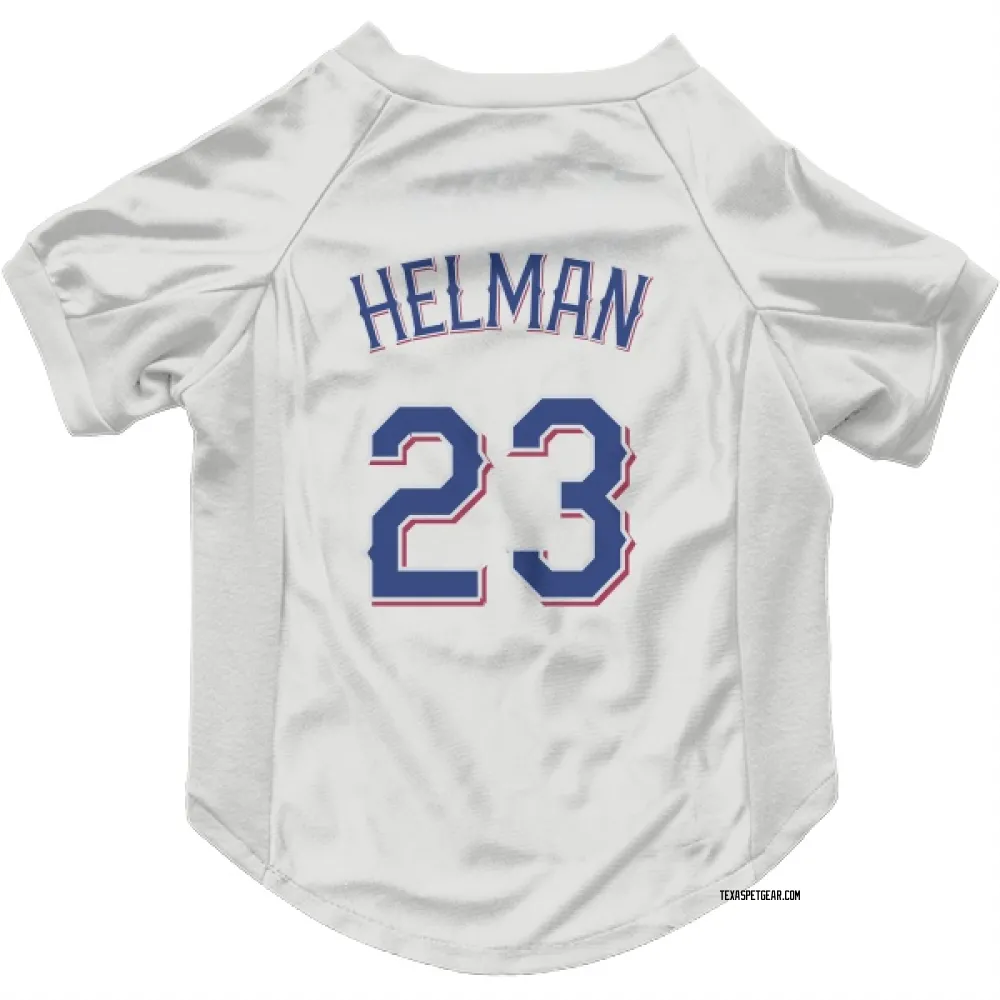 Texas Rangers Michael Helman White Pet Jersey for Dog & Cat